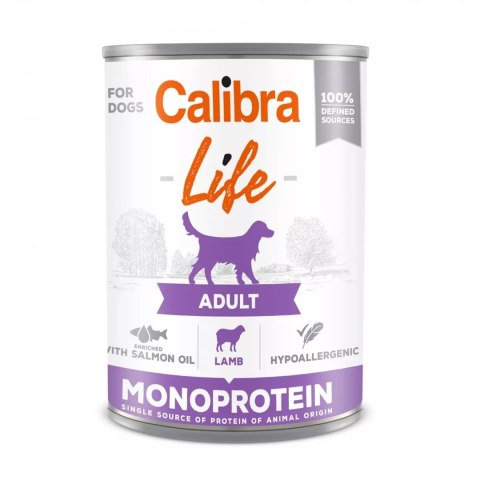 CALIBRA DOG LIFE ADULT LAMB- mokra karma dla psa - 400G