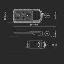 Oprawa Uliczna LED V-TAC SAMSUNG CHIP z regulacją i czujnikiem światła 100W 120Lm/W VT-139ST-S 4000K 11000lm