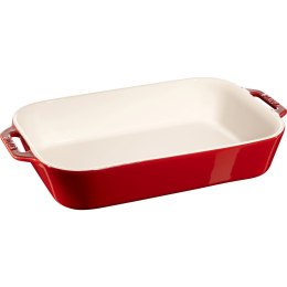 Prostokątny półmisek ceramiczny Staub - 4.5 ltr, Czerwony