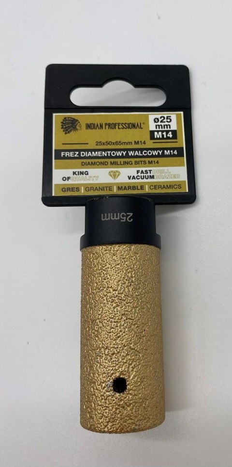 FREZ DIAMENTOWY WALCOWY M14 25mm /INDIAN PROFESSIONAL