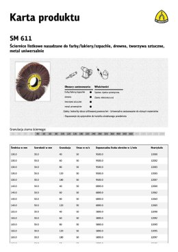 KLINGSPOR ŚCIERNICA LISTKOWA NASADZANA SM611 150mm x 50mm gr. 80