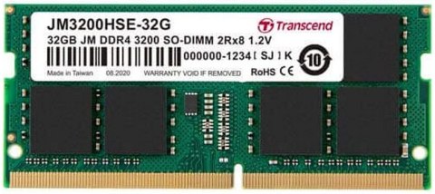 Pamięć TRANSCEND (SODIMM/DDR4/32 GB/3200MHz/1.2V/22 CLCL/SINGLE)