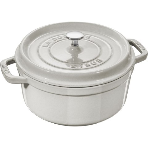 Garnek żeliwny okrągły Staub - 6.7 ltr, Biała trufla