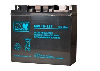 Akumulator MPL MW POWER MW 18-12F kwasowo-ołowiowy AGM bezobsługowy 12 V 18 Ah Czarny