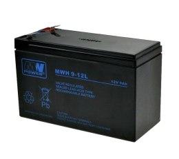 Akumulator MPL MW POWER MWH 9-12L kwasowo-ołowiowy VRLA AGM bezobsługowy 12 V 9 Ah Czarny