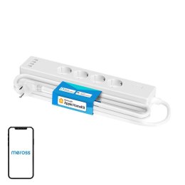 Meross Inteligentna listwa zasilająca WiFi Meross MSS425FHK(EU), 4 gniazda + 4x USB (HomeKit)
