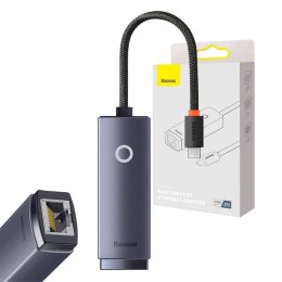 Baseus Adapter sieciowy Baseus Lite Series USB-C do RJ45 (szary)