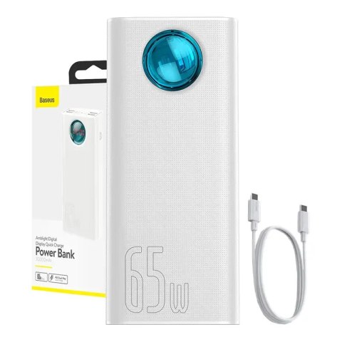 Baseus Powerbank Baseus Amblight 30000mAh, 4xUSB, USB-C, 65W (biały) Baseus Powerbank Baseus Amblight 30000mAh, 4xUSB, USB-C, 65W (biały)