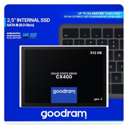 Dysk SSD GOODRAM SSDPR-CX400-512-G2 CX400 gen. 2 (2.5″ /512GB /SATA III (6 Gb/s) /550MB/s /500MB/s)