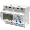 Qoltec 50883 Trójfazowy elektroniczny licznik | miernik zużycia energii na szynę DIN | Wi-Fi | TUYA | 400V | LCD