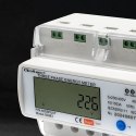 Qoltec 50883 Trójfazowy elektroniczny licznik | miernik zużycia energii na szynę DIN | Wi-Fi | TUYA | 400V | LCD