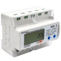 Qoltec 50883 Trójfazowy elektroniczny licznik | miernik zużycia energii na szynę DIN | Wi-Fi | TUYA | 400V | LCD