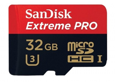 SanDisk Karta pamięci SanDisk Extreme Pro microSDHC 32GB 100/90 MB/s A1 C10 V30 (SDSQXCG-032G-GN6MA)