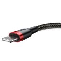 Baseus Kabel Lightning USB Baseus Cafule 2A 3m (czarno-czerwony)