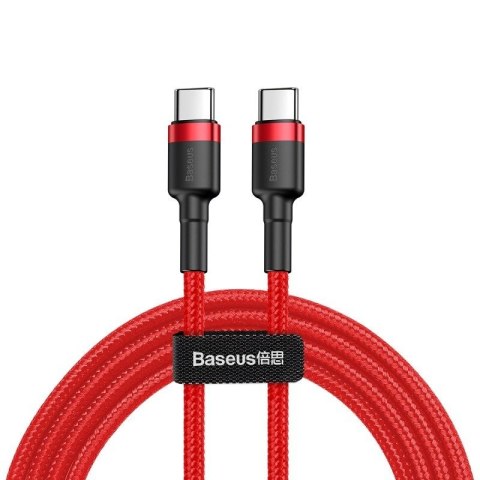 Baseus Kabel USB-C do USB-C PD Baseus Cafule PD 2.0 QC 3.0 60W 1m (czerwony)