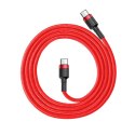 Baseus Kabel USB-C do USB-C PD Baseus Cafule PD 2.0 QC 3.0 60W 1m (czerwony)