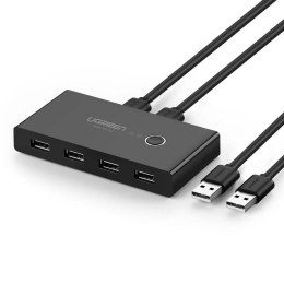 UGREEN Switch przełącznik KVM USB 2x4 UGREEN USB 2.0 (czarny)