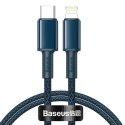 Baseus Kabel USB-C do Lightning Baseus High Density Braided, 20W, 5A, PD, 1m (niebieski)