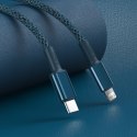 Baseus Kabel USB-C do Lightning Baseus High Density Braided, 20W, 5A, PD, 1m (niebieski)