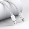 Baseus Kabel USB-C do Lightning Baseus High Density Braided, 20W, PD, 2m (biały)