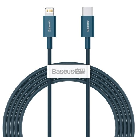 Baseus Kabel USB-C do Lightning Baseus Superior Series, 20W, PD, 2m (niebieski)