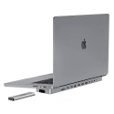 INVZI Stacja dokująca / Hub USB-C do MacBook Pro 16" INVZI MagHub 12w2 z kieszenią SSD (szara)