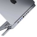 INVZI Stacja dokująca / Hub USB-C do MacBook Pro 16" INVZI MagHub 12w2 z kieszenią SSD (szara)
