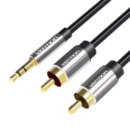 Vention Kabel 2xRCA (Cinch) jack do 3.5mm Vention BCFBJ 5m (czarny)