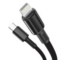 Baseus Kabel USB-C do Lightning Baseus High Density Braided, 20W, 5A, PD, 2m (czarny)