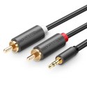 UGREEN UGREEN AV102 Kabel 2x RCA (Cinch) jack 3.5 mm 10m (czarny)