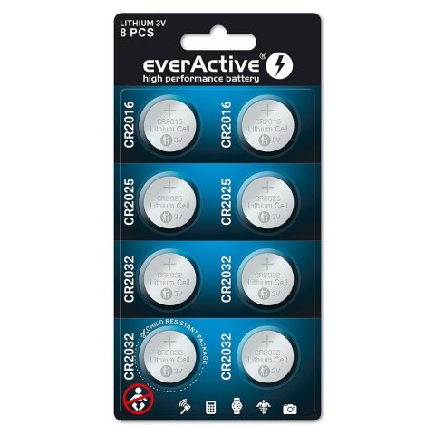 Baterie EVERACTIVE Litowa CR2016 Blister CRMIX8BL