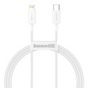 Baseus Kabel USB-C do Lightning Baseus Superior Series, 20W, PD, 1m (biały)