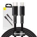 Baseus Kabel USB-C do Lightning Baseus High Density Braided, 20W, 5A, PD, 2m (czarny)