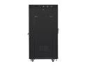 SZAFA INSTALACYJNA RACK STOJĄCA 19" 22U 800X800 CZARNA DRZWI SZKLANE LCD LANBERG (FLAT PACK)