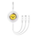 Baseus Kabel ładowania 3w1 Baseus USB do USB-C, USB-M, Lightning 3,5A, 1,1m (White)