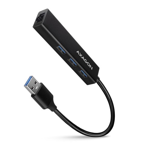 Wieloportowy hub HMA-GL3A 3x USB-A + GLAN, USB3.2 Gen 1, metalowy, 20cm USB-A kabel