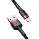 Baseus Kabel Lightning USB Baseus Cafule 2,4A 0.5m (czarno-czerwony)