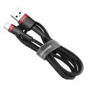 Baseus Kabel Lightning USB Baseus Cafule 2,4A 0.5m (czarno-czerwony)