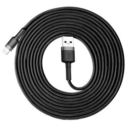 Baseus Kabel Lightning USB Baseus Cafule 2A 3m (szaro-czarny)