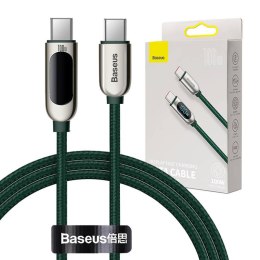 Baseus Kabel USB-C do USB-C Baseus Display, Power Delivery, 100W, 1m (zielony)