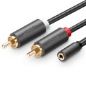 UGREEN UGREEN AV102 Kabel 2x RCA (Cinch) jack 3.5 mm 1m (czarny)