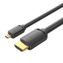 Vention Kabel HDMI-D męski do HDMI-A męski 4K HD 1m Vention AGIBF (czarny)