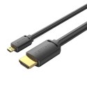 Vention Kabel HDMI-D męski do HDMI-A męski 4K HD 2m Vention AGIBH (czarny)