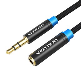 Vention Przedłużacz audio 3,5mm w oplocie bawełnianym 3m Vention VAB-B06-B300-M czarny