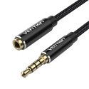 Vention Przedłużacz audio TRRS 3,5mm męski do 3,5mm żeński 3m Vention BHCBI czarny