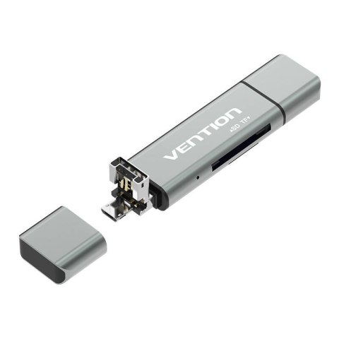 Vention Wielofunkcyjny czytnik kart USB2.0 Vention CCJH0 szary