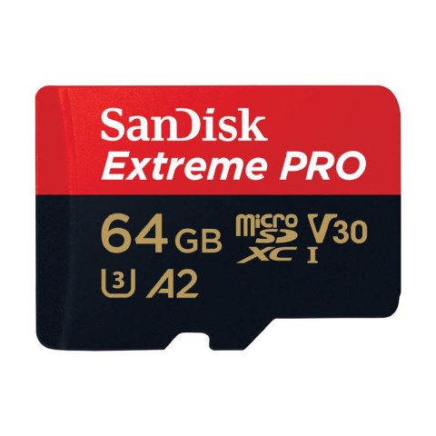 SanDisk Karta pamięci SANDISK EXTREME PRO microSDXC 64GB 200/90 MB/s UHS-I U3 (SDSQXCU-064G-GN6MA)