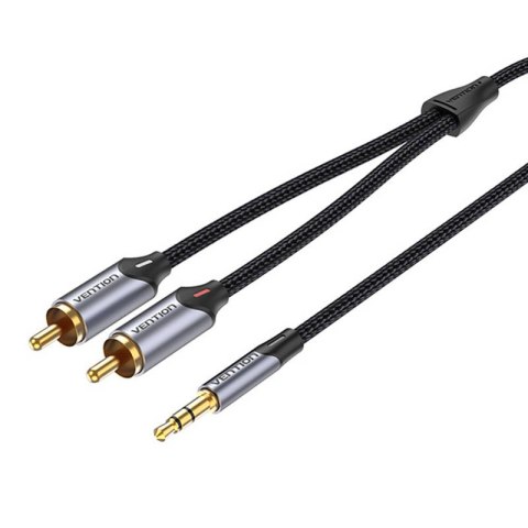 Vention Kabel 2xRCA (Cinch) jack do 3.5mm Vention BCNBK 8m (szary)