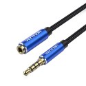 Vention Przedłużacz audio TRRS 3,5mm męski na 3,5mm żeński 5m Vention BHCLJ niebieski