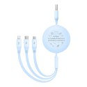 Baseus Kabel ładowania 3w1 Baseus USB do USB-C, USB-M, Lightning 3,5A, 1,1m (niebieski)